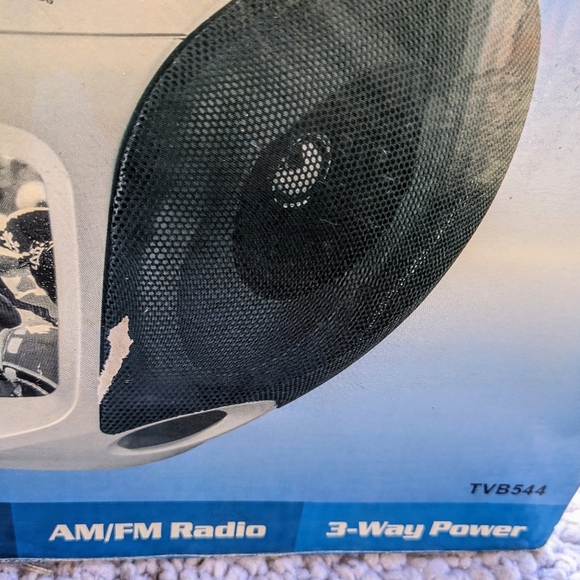 Vintage GPX CD/TV BOOMBOX Radio PORTABLE Player 5" Black White TV WORKING - Picture 3 of 8